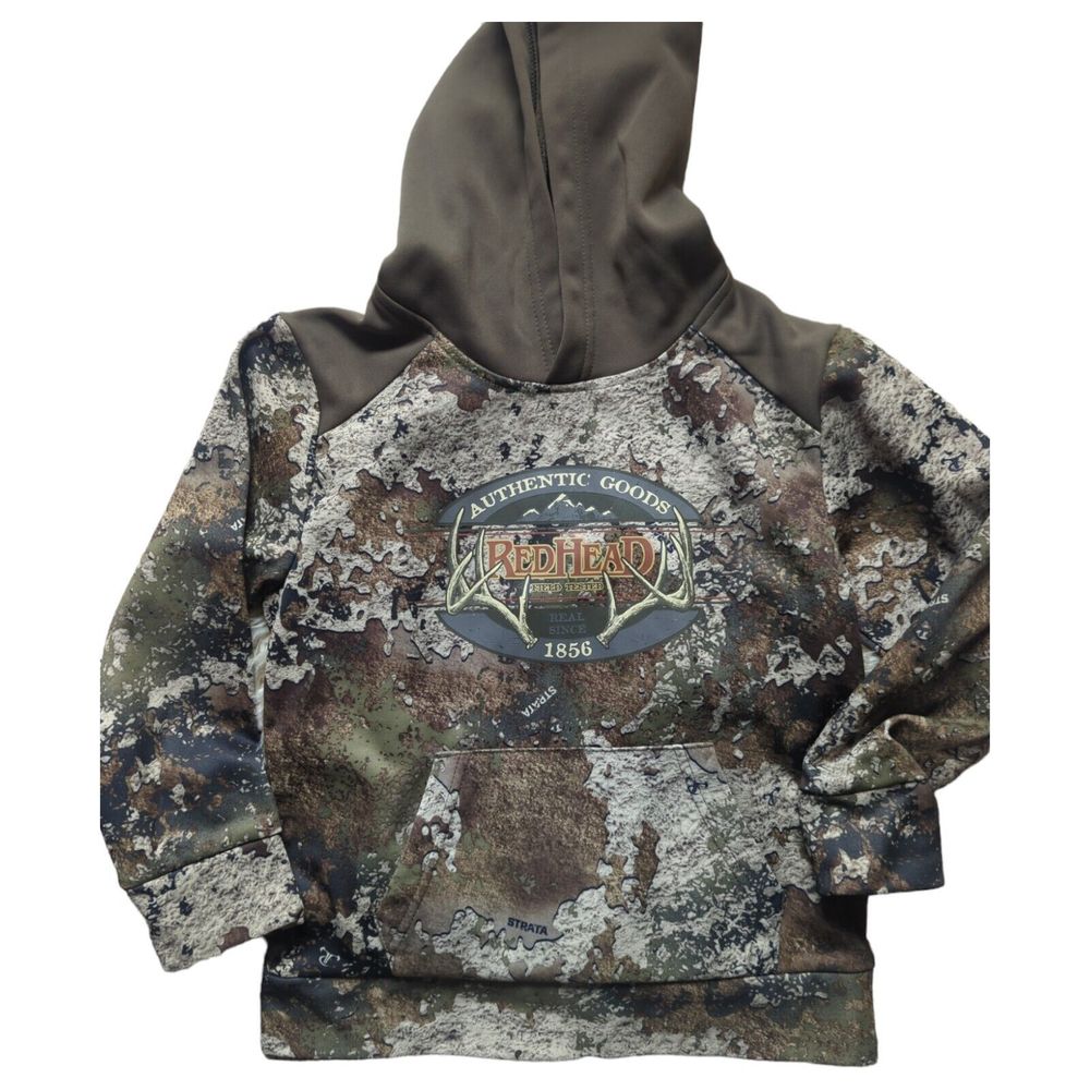 RedHead Boys Size M Camouflage Pullover Hoodie with Deer Logo Hunting